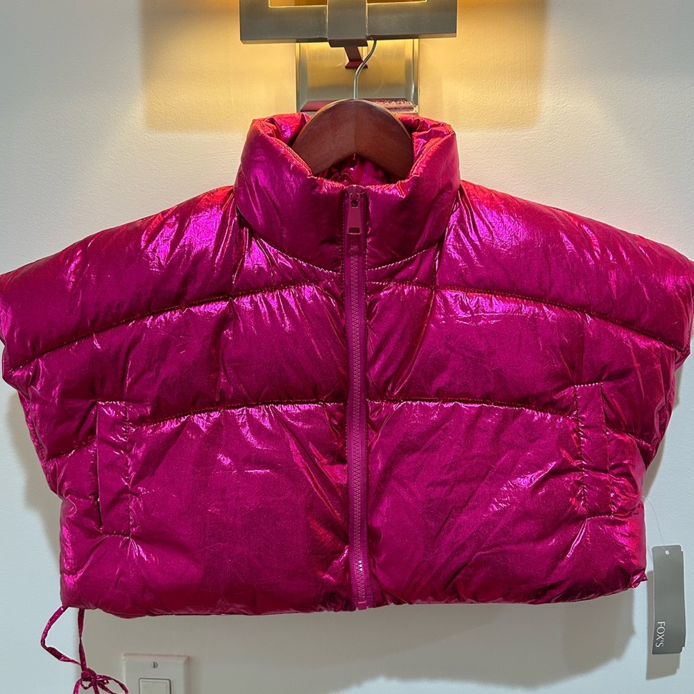 Shiny Pink Puffer Vest